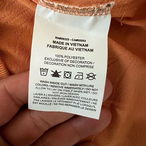Nike Tech Pack Jaquard L/S Orange Collared Shirt - Picture 4 of 5